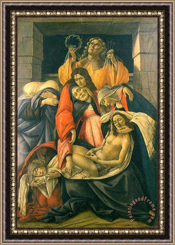 Sandro Botticelli The Lamentation Over The Dead Christ Framed Painting