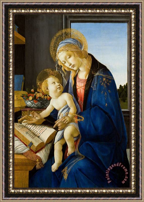 Sandro Botticelli The Virgin And Child (the Madonna of The Book) Framed Painting