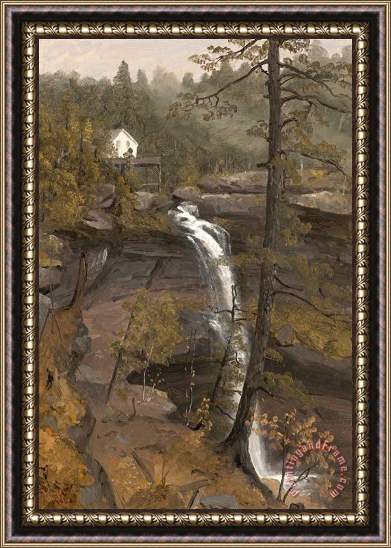 Sanford Robinson Gifford Kauterskill Falls Framed Painting