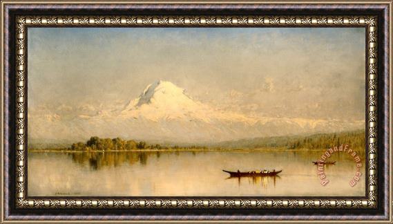 Sanford Robinson Gifford Mount Rainier, Bay of Tacoma Puget Sound Framed Print