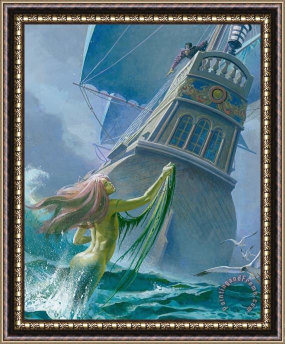 Severino Baraldi Mermaid Seen By One Of Henry Hudson's Crew Framed Print