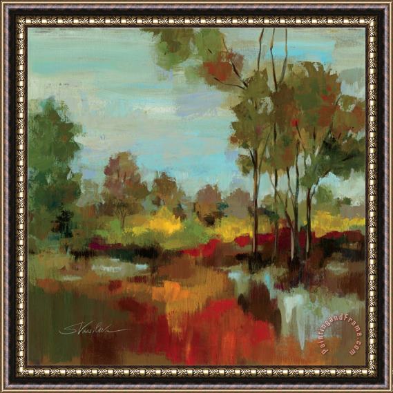 Silvia Vassileva Hidden Pond Hues II Framed Painting