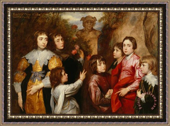 Sir Anthony van Dyck A Family Group Framed Print