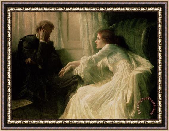 Sir Frank Dicksee The Confession Framed Painting