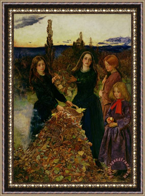 Sir John Everett Millais Autumn Leaves Framed Painting
