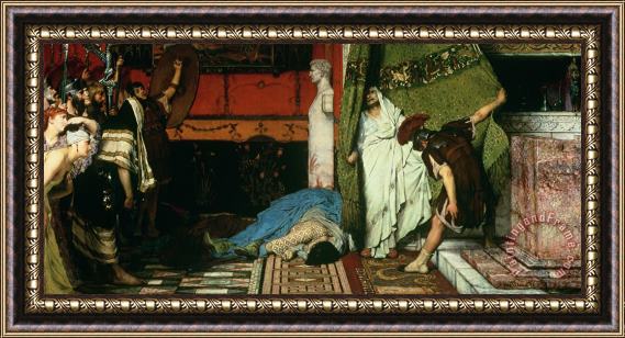 Sir Lawrence Alma-Tadema A Roman Emperor Claudius Framed Painting