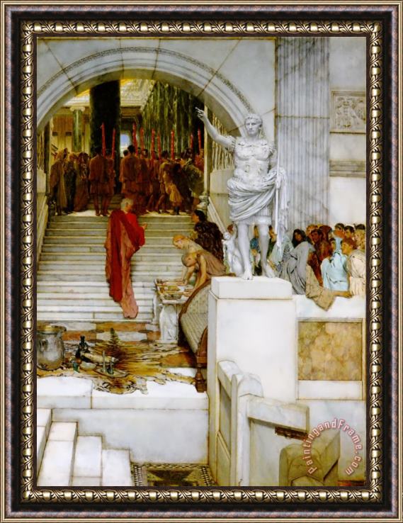 Sir Lawrence Alma-Tadema After The Audience Framed Print