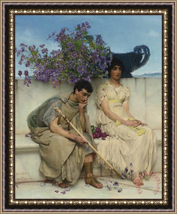 Sir Lawrence Alma-Tadema An Eloquent Silence Framed Painting
