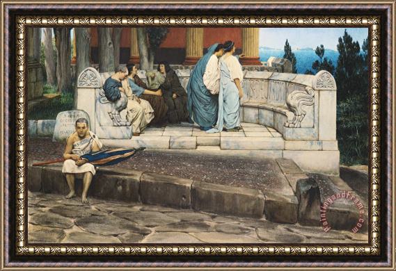 Sir Lawrence Alma-Tadema An Exedra Framed Print