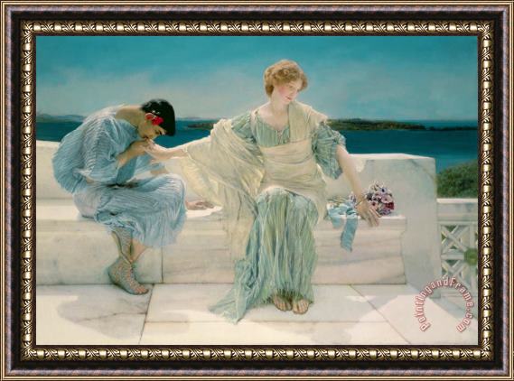 Sir Lawrence Alma-Tadema Ask me no more Framed Print