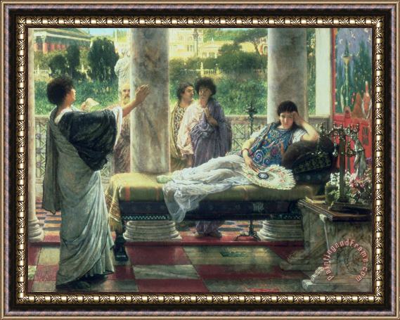 Sir Lawrence Alma-Tadema Catullus Reading his Poems Framed Painting