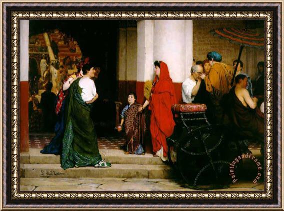 Sir Lawrence Alma-Tadema Entrance to a Roman Theatre Framed Painting