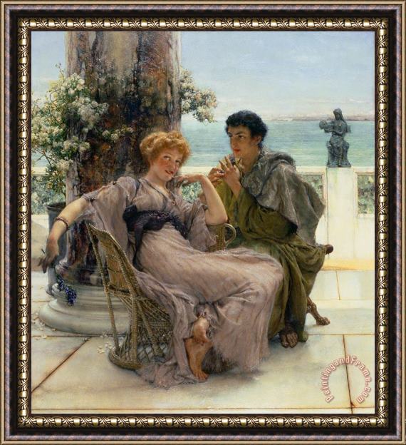 Sir Lawrence Alma-Tadema The Proposal Framed Print