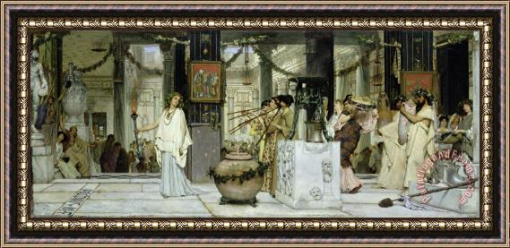 Sir Lawrence Alma-Tadema The Vintage Festival in Ancient Rome Framed Painting