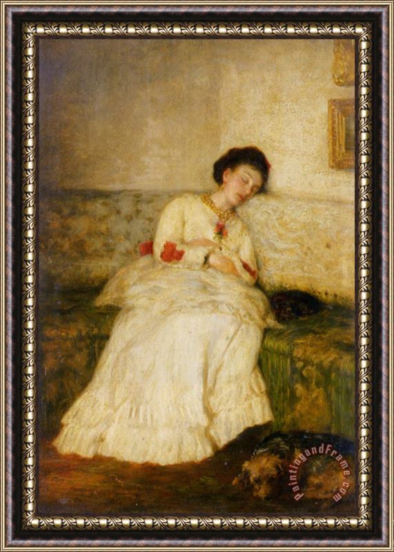 Sir William Quiller Orchardson Asleep Framed Painting