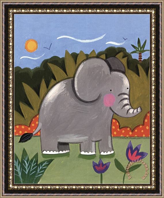 Sophie Harding Baby Elephant Framed Painting
