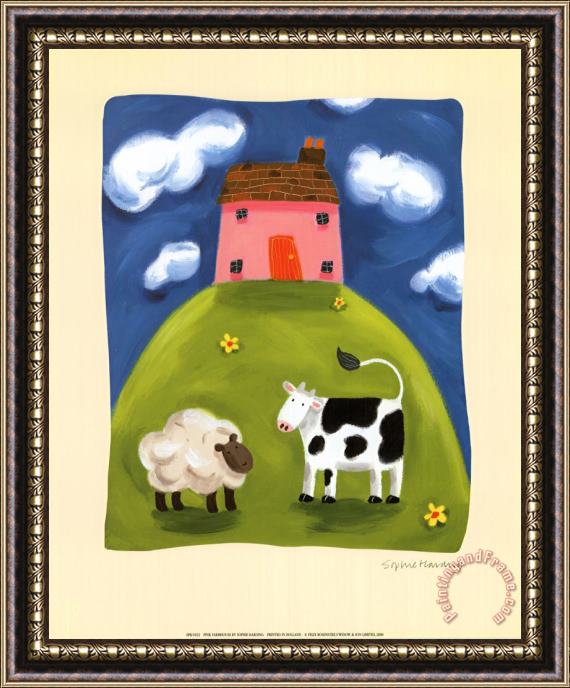 Sophie Harding Pink Farmhouse Framed Print