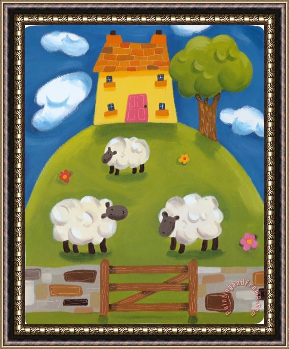Sophie Harding Yellow Farmhouse Framed Painting