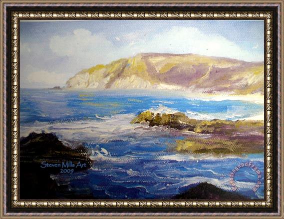 Steven Mills Cal Coast Framed Painting