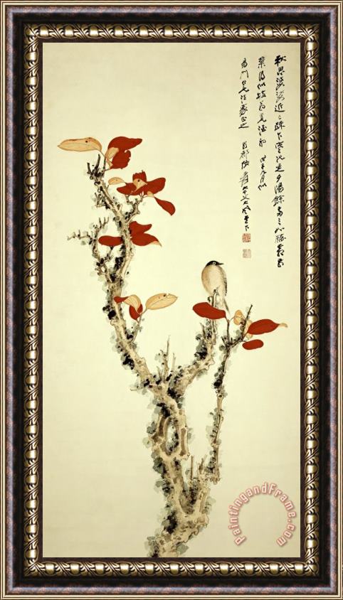 Ta-ch'ien Chang Autumn Flavors Framed Painting