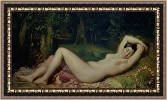 Theodore Chasseriau Sleeping Nymph Framed Painting