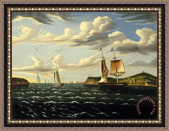 Thomas Chambers Staten Island And The Narrows Framed Painting
