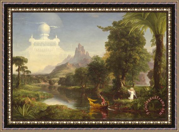 Thomas Cole The Voyage of Life: Youth Framed Painting
