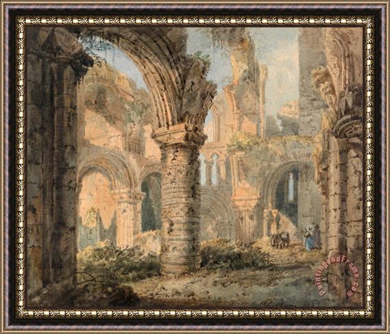 Thomas Girtin Saint Cuthbert's Holy Island Framed Painting
