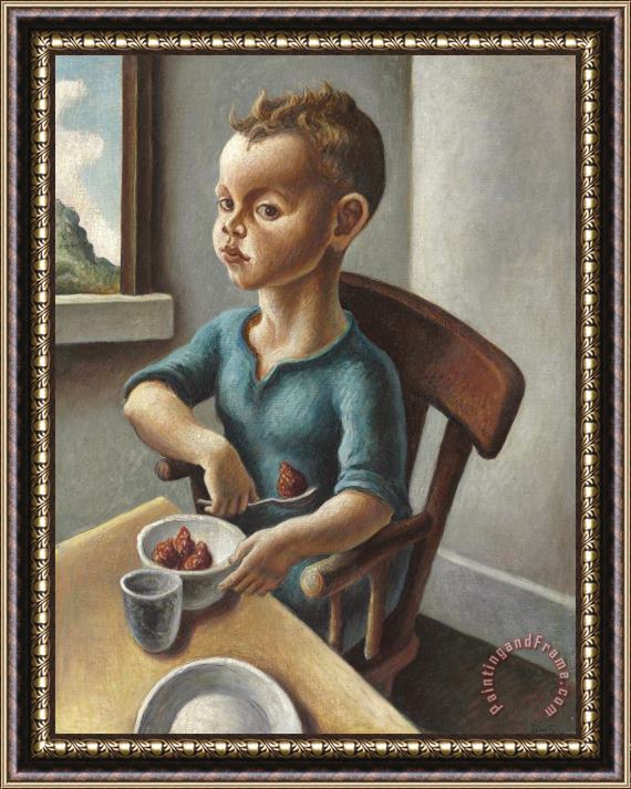 Thomas Hart Benton T.p. Three Years Old, 1929 Framed Painting