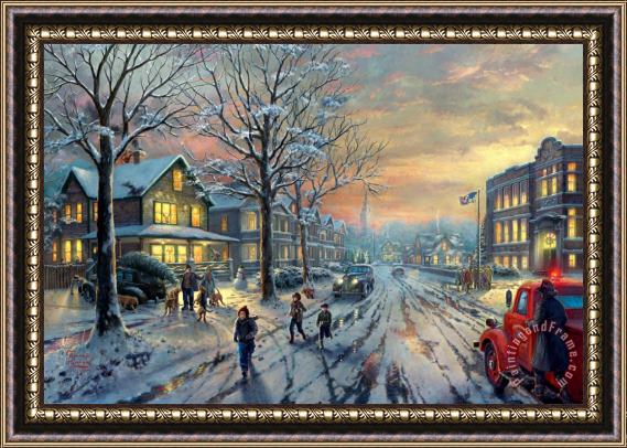 Thomas Kinkade A Christmas Story Framed Painting