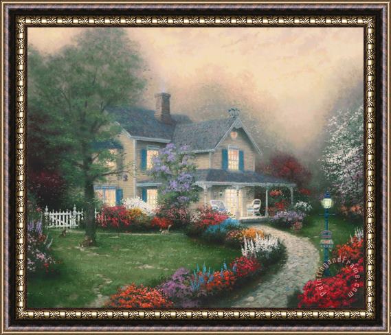 Thomas Kinkade Home Is Where The Heart Is Framed Painting