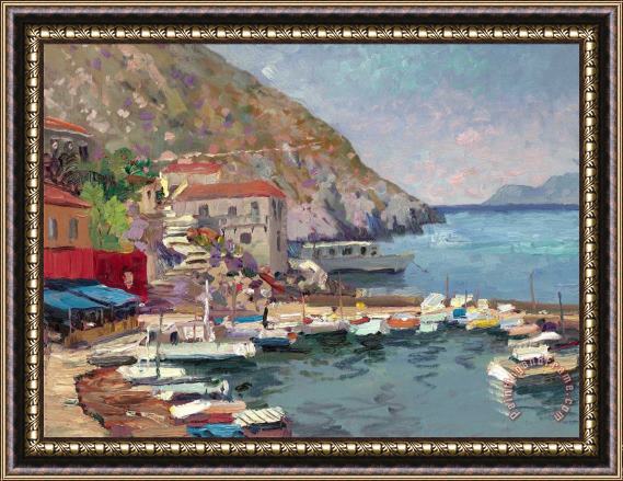 Thomas Kinkade Island Afternoon, Greece Framed Painting