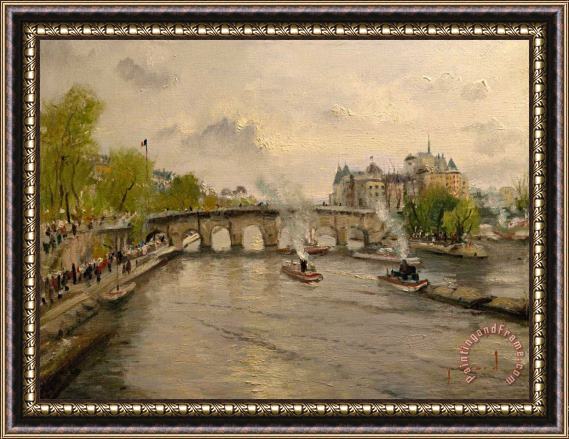 Thomas Kinkade River Seine Framed Painting