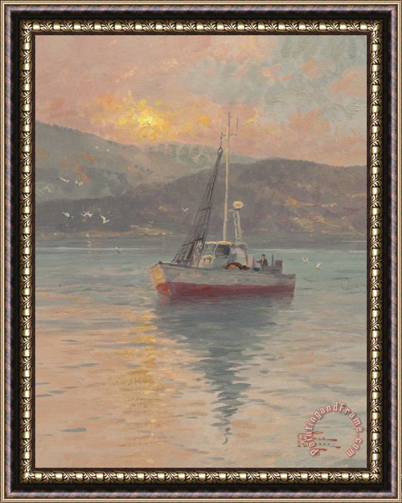 Thomas Kinkade Sunrise, Sea of Galilee Framed Print