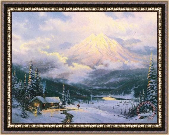 Thomas Kinkade The Warmth of Home Framed Painting