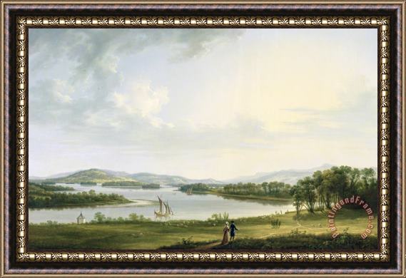 Thomas Roberts A View of Knock Ninney and Part of Lough Erne from Bellisle - County Fermanagh Framed Painting