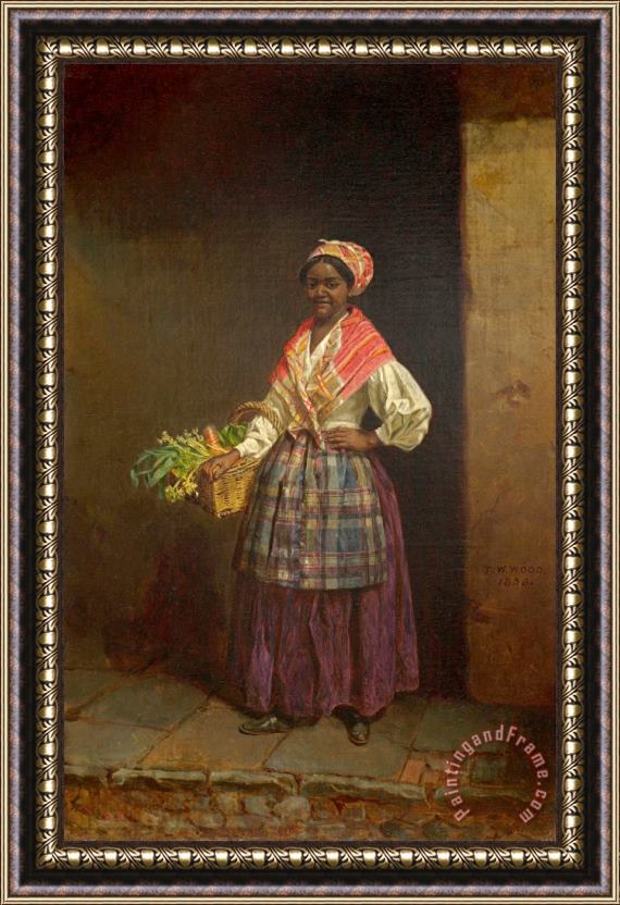 Thomas Waterman Wood Market Woman Framed Painting