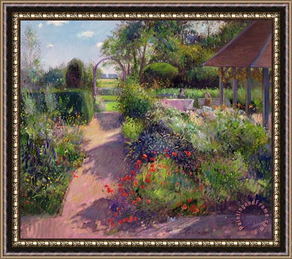 Timothy Easton Morning Break in the Garden Framed Painting