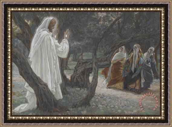 Tissot Jesus Appears to the Holy Women Framed Print