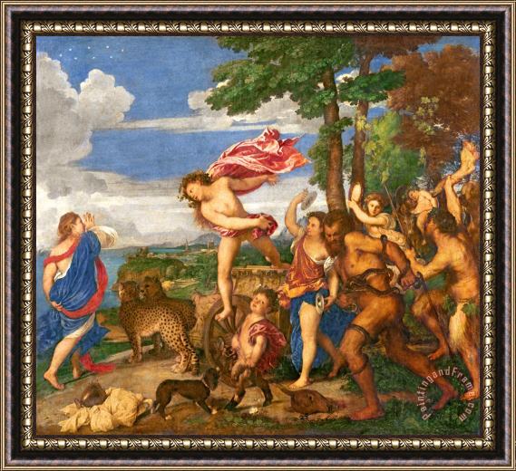 Titian Bacchus and Ariadne Framed Print