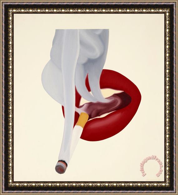 Tom Wesselmann Large Study for Smoker #5 (mouth #19), 1969 Framed Painting