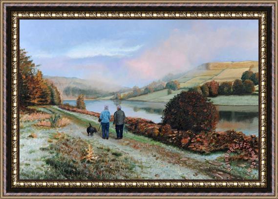 Trevor Neal Ladybower Reservoir - Derbyshire Framed Painting