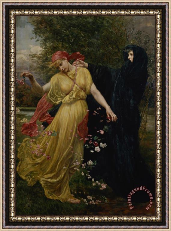 Valentine Cameron Prinsep At The First Touch of Winter Summer Fades Away Framed Painting