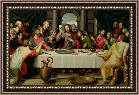 Vicente Juan Macip The Last Supper Framed Print