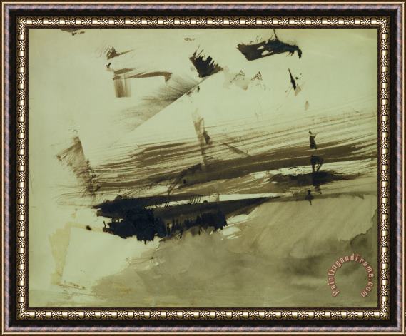 Victor Hugo Evocation of an island Framed Painting