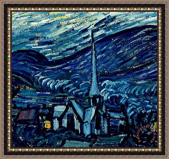 Vincent Van Gogh Detail of The Starry Night Framed Print