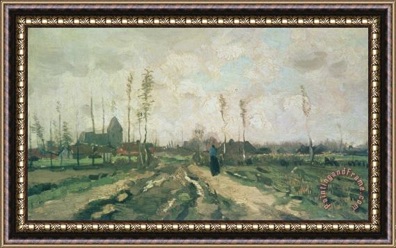 Vincent van Gogh Landscape With A Church And Houses Framed Print