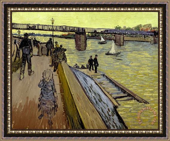 Vincent Van Gogh Le Pont de Trinquetaille in Arles Framed Painting