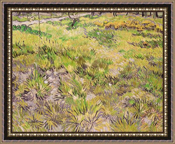 Vincent van Gogh Meadow With Butterflies Framed Painting
