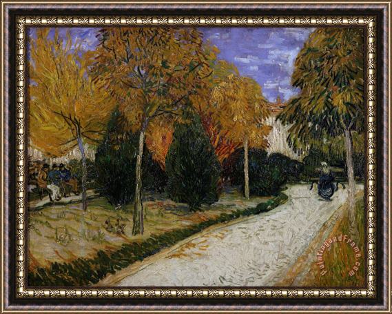 Vincent Van Gogh Path in the Park at Arles Framed Painting